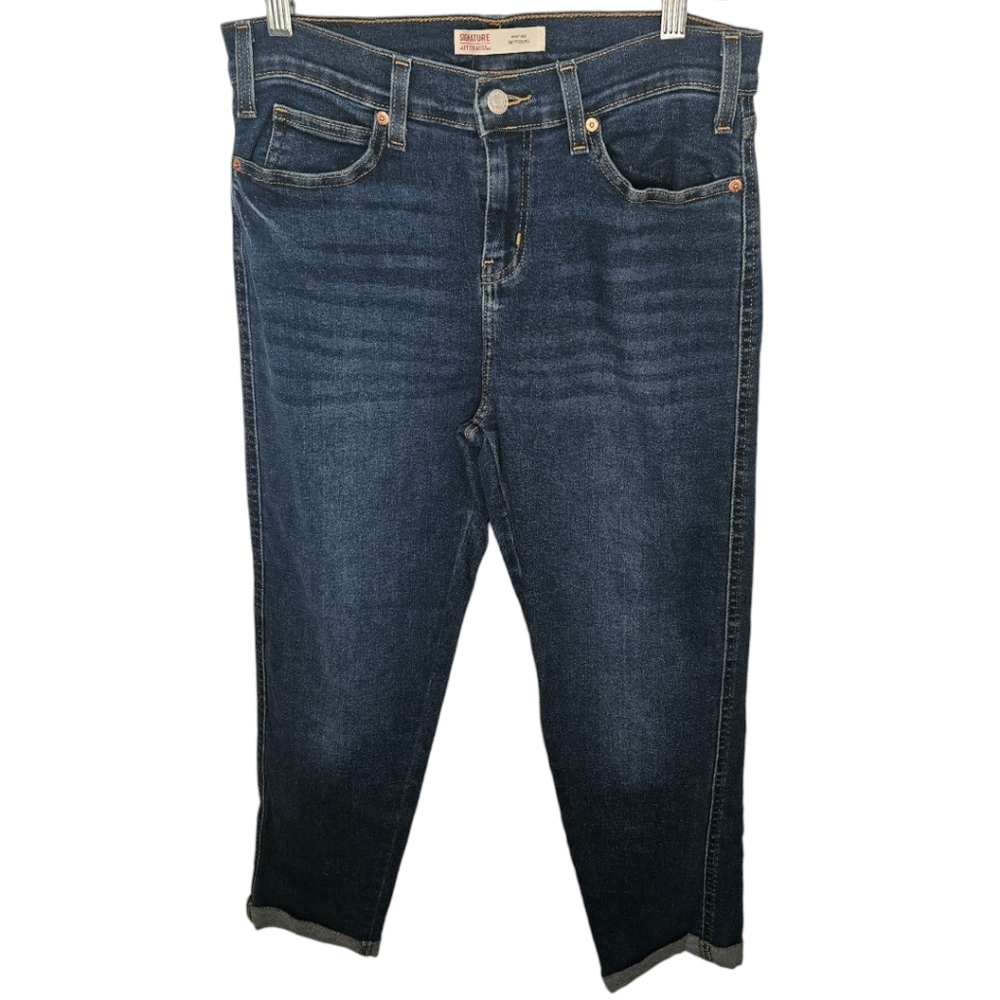 Signature By Levi Strauss Heritage Boyfriend Cropped Jeans